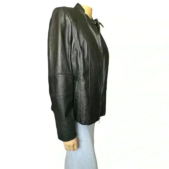 Decoded women’s black biker leather jacket size XL - Picture 5 of 10